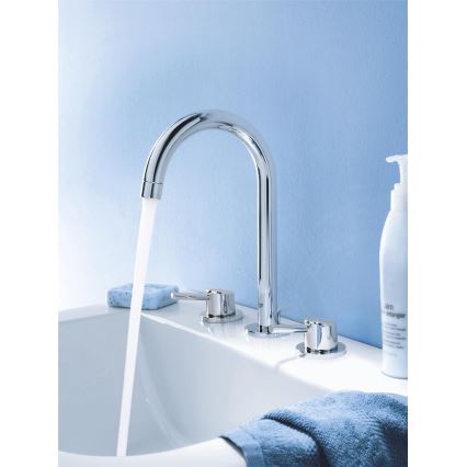 GROHE 20216001 - Grifo de lavabo de tres orificios CONCETTO DN 15, tamaño L, acabado cromado