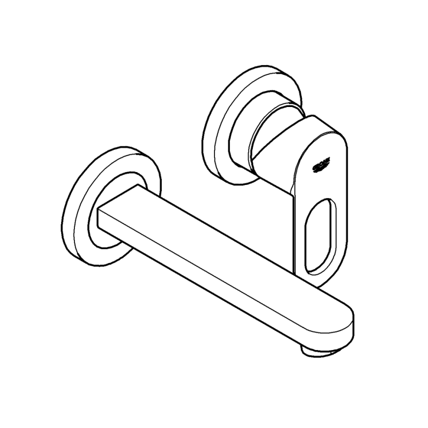 GROHE 20289000 - Grifo para lavabo de dos orificios BAULOOP 110 mm cromo brillante