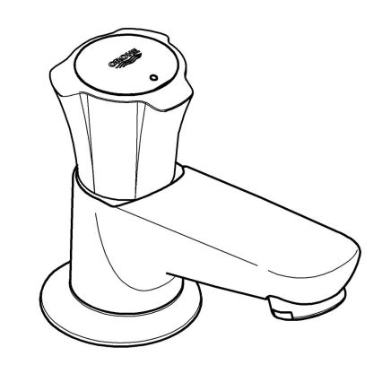 GROHE 20404001 - Mezclador monomando para lavabo COSTA L DN 15, cromo brillante