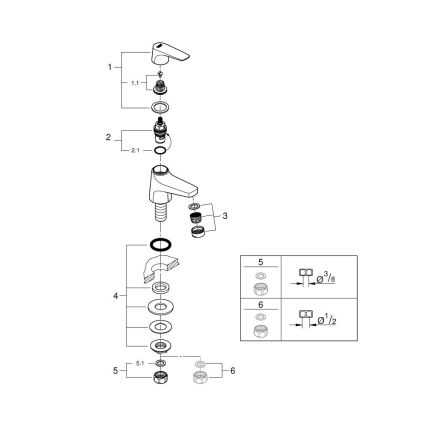 GROHE 20577000 - Válvula monomando START FLOW DN 15, cromo brillante