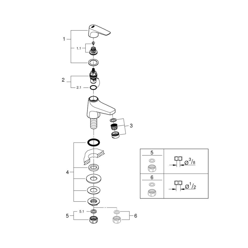 GROHE 20577000 - Válvula monomando START FLOW DN 15, cromo brillante