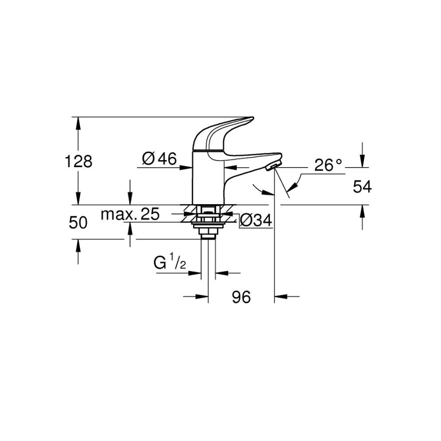 GROHE 20617001 - Grifo monomando SWIFT tamaño XS cromo brillante