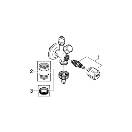 GROHE 22035000 - Válvula angular combinada UNIVERSAL DN 15 cromado brillante