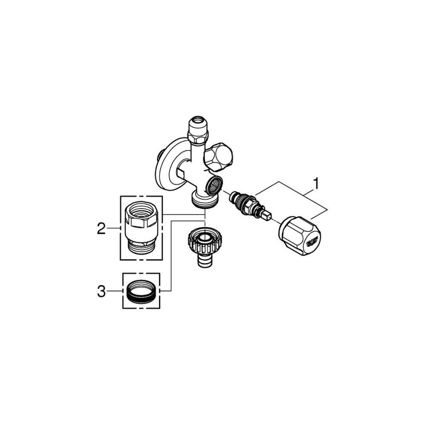 GROHE 22035000 - Válvula angular combinada UNIVERSAL DN 15 cromado brillante