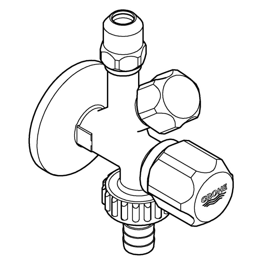 GROHE 22035000 - Válvula angular combinada UNIVERSAL DN 15 cromado brillante