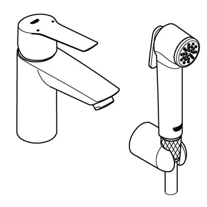 GROHE 23123003 - Grifo para lavabo START, caño 165 mm, cromo brillante