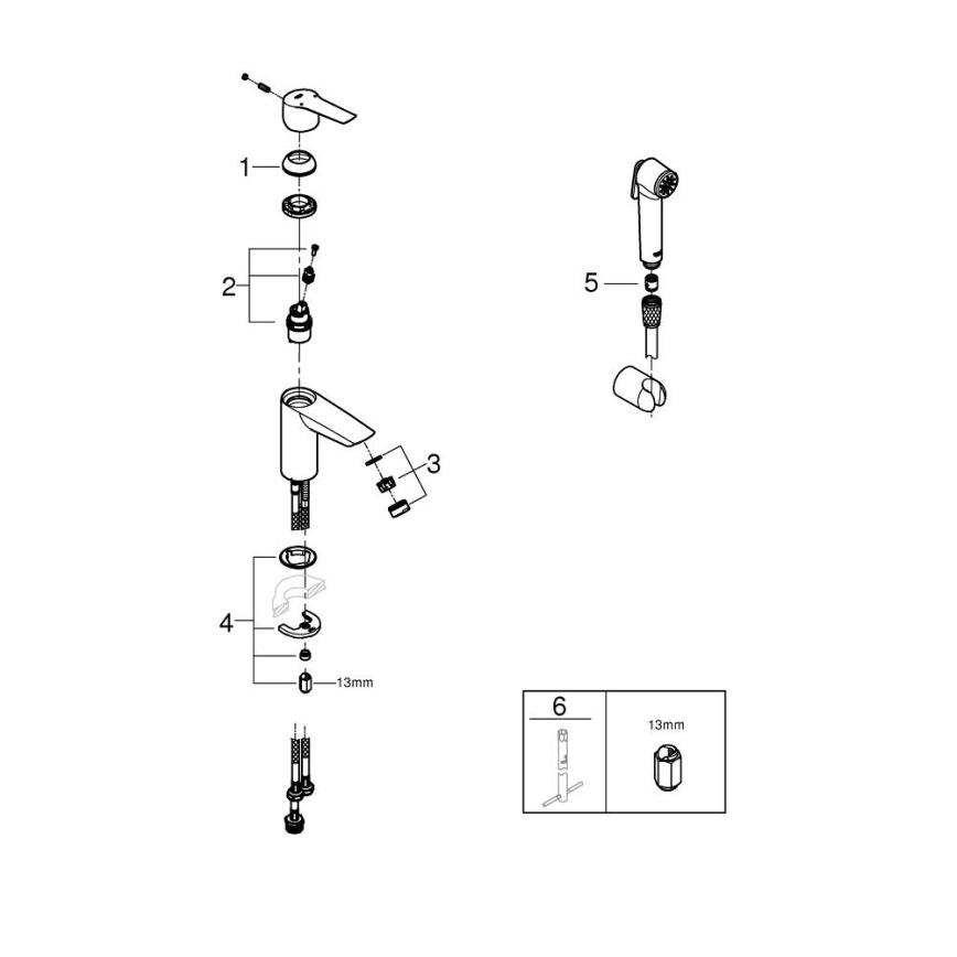 GROHE 231232433 - Grifo de lavabo START DN 15, tamaño S, negro