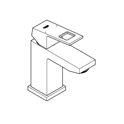 GROHE 2313200E - Grifo monomando para lavabo EUROCUBE tamaño S, acabado cromo brillante
