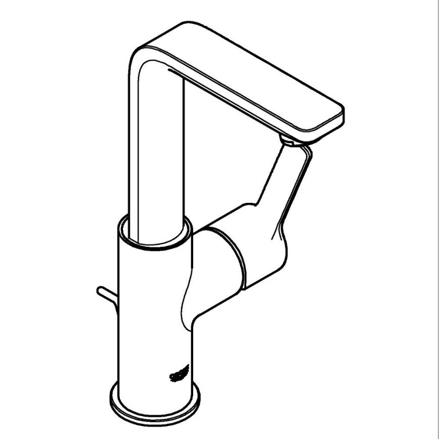 GROHE 23296001 - Grifo de lavabo LINEARE, tamaño L, acabado en cromo brillante