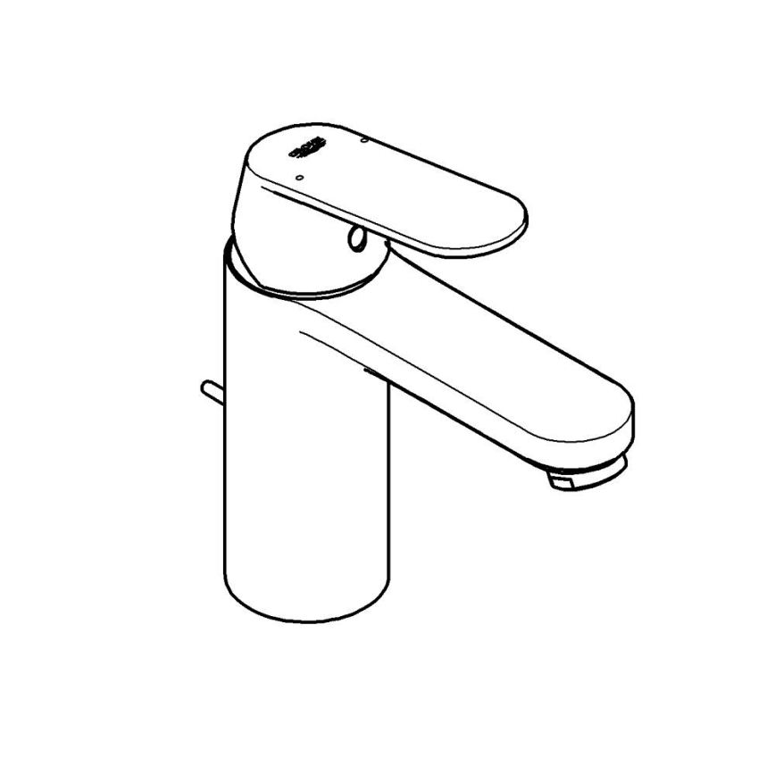 GROHE 23325000 - Grifo monomando para lavabo EUROSMART COSMOPOLITAN, tamaño M, acabado cromado