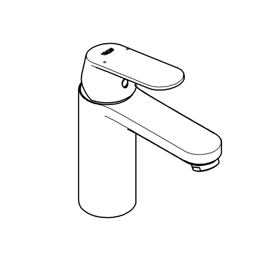 GROHE 23327000 - Grifo de lavabo EUROSMART COSMOPOLITAN DN 15, talla M, cromado