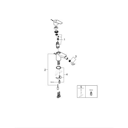 GROHE 23332001 - Grifo para bidé BAUEDGE talla S cromo brillante