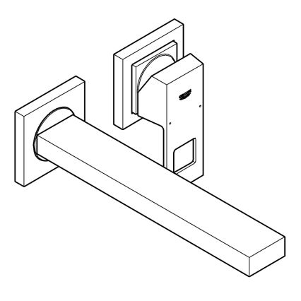 GROHE 23447000 - Grifo para lavabo EUROCUBE de 231 mm, cromo brillante