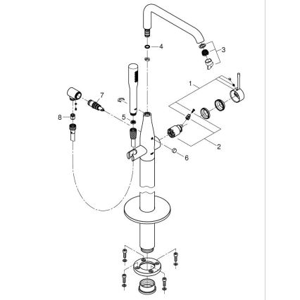 GROHE 23491GN1 - Grifo para bañera ESSENCE 277 mm, acabado oro