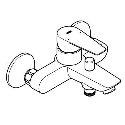 GROHE 23605001 - Grifo de bañera BAUEDGE 150±15 mm, acabado en cromo brillante