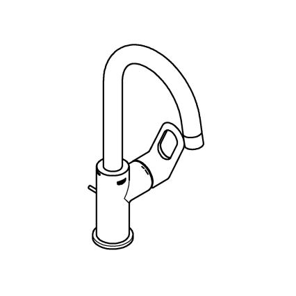 GROHE 23763000 - Grifo para lavabo BAULOOP, tamaño L, acabado cromado brillante