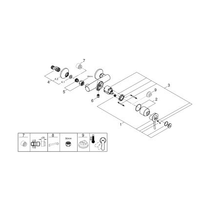 GROHE 23786000 - Mezclador de ducha START CLASSIC 150 mm cromo brillante