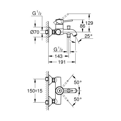 GROHE 23787000 - Grifo de bañera START CLASSIC DN 15 cromo brillante