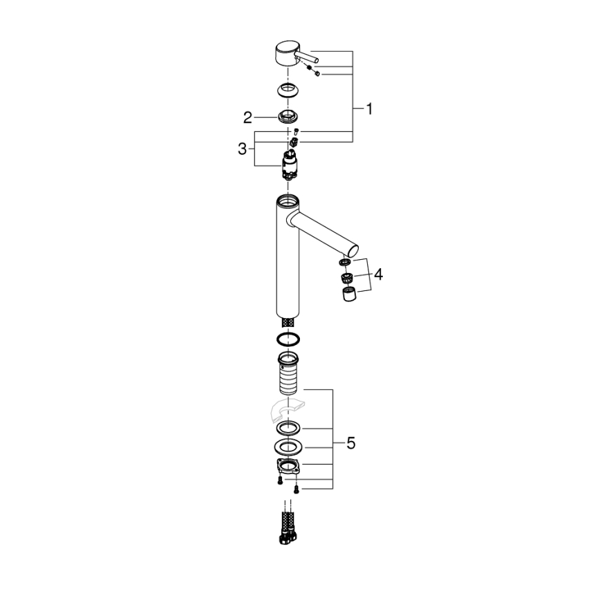 GROHE 23920001 - Grifo de lavabo CONCETTO tamaño XL, acabado en cromo brillante