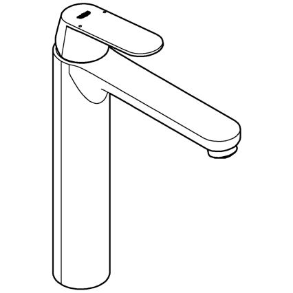 GROHE 23921000 - Grifo monomando para lavabo EUROSMART COSMOPOLITAN XL, acabado cromado brillante