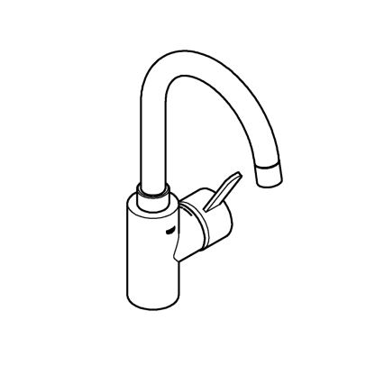 GROHE 23933001 - Grifo para lavabo EUROSMART COSMOPOLITAN, tamaño L, acabado cromado