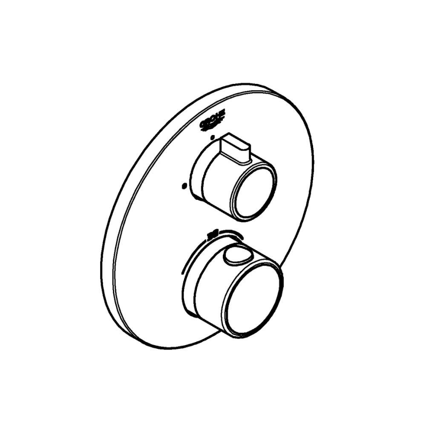 GROHE 24075000 - Grifo termostático GROHTHERM, acabado en cromo brillante