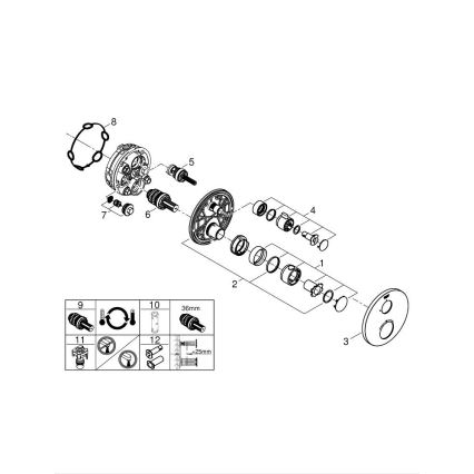 GROHE 24075000 - Mezclador termostático para ducha GROHTHERM, cromo brillante