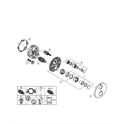 GROHE 24076000 - Grifo termostático de ducha GROHTHERM cromo brillante