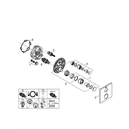 GROHE 24078000 - Mezclador termostático de ducha GROHTHERM, cromo brillante