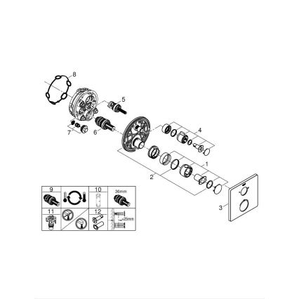 GROHE 24079000 - Grifo termostático de ducha GROHTHERM cromo brillante