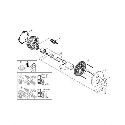 GROHE 24095001 - Grifo LINEARE, acabado en cromo brillante