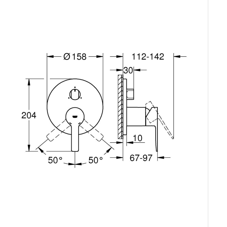 GROHE 24095001 - Grifo LINEARE, acabado en cromo brillante
