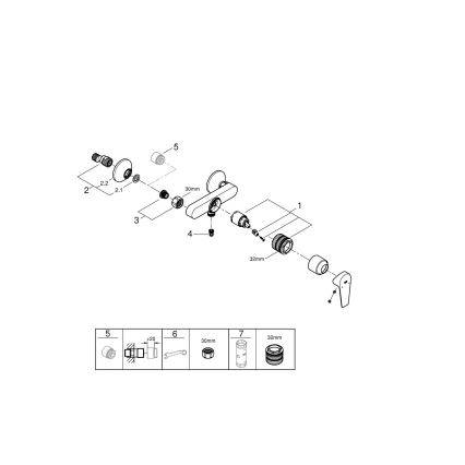 GROHE 24197001 - Mezclador de ducha START EDGE DN 15 cromo brillante