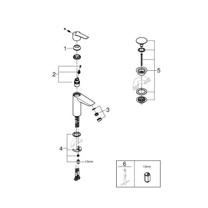 GROHE 242042432 - Grifo de lavabo START, tamaño M, acabado en negro