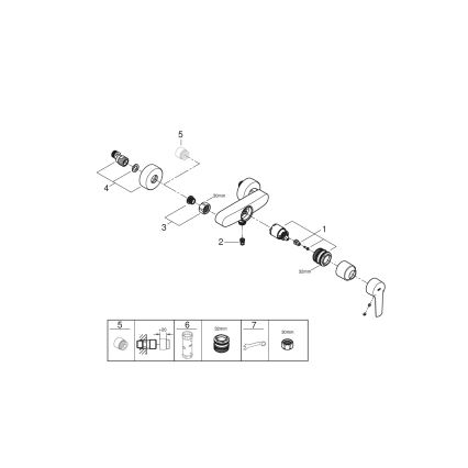 GROHE 242082432 - Grifo de ducha START DN 15 negro