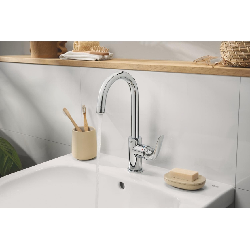 GROHE 24330001 - Grifo de lavabo EUROSMART, tamaño L, cromo brillante
