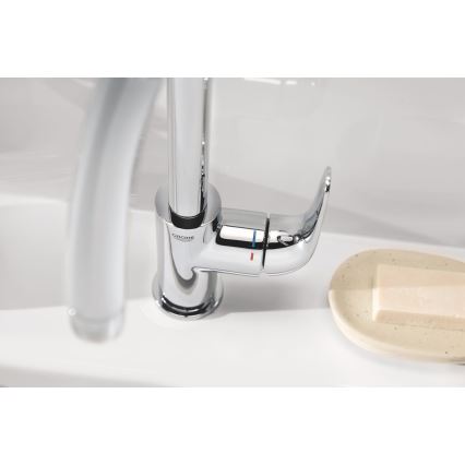 GROHE 24330001 - Grifo de lavabo EUROSMART, tamaño L, cromo brillante