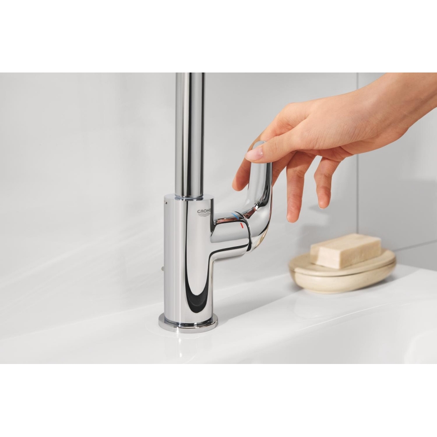 GROHE 24330001 - Grifo de lavabo EUROSMART, tamaño L, cromo brillante