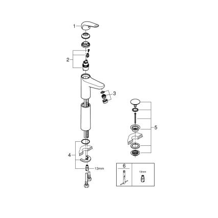 GROHE 24331001 - Grifo monomando para lavabo SWIFT 319 mm, cromo brillante