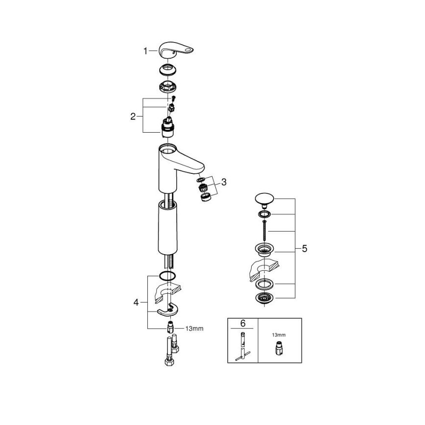 GROHE 24331001 - Grifo monomando para lavabo SWIFT 319 mm, cromo brillante