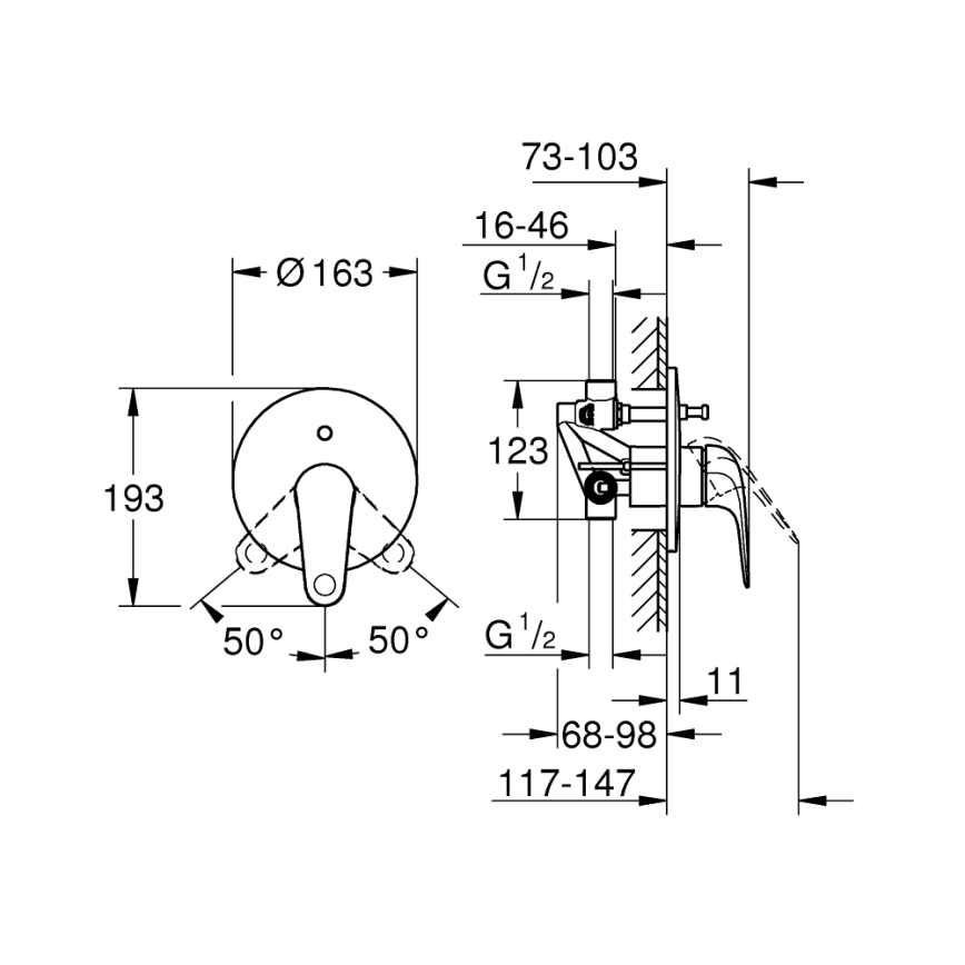 GROHE 24336001 - Grifo de bañera SWIFT DN 15, cromado brillante