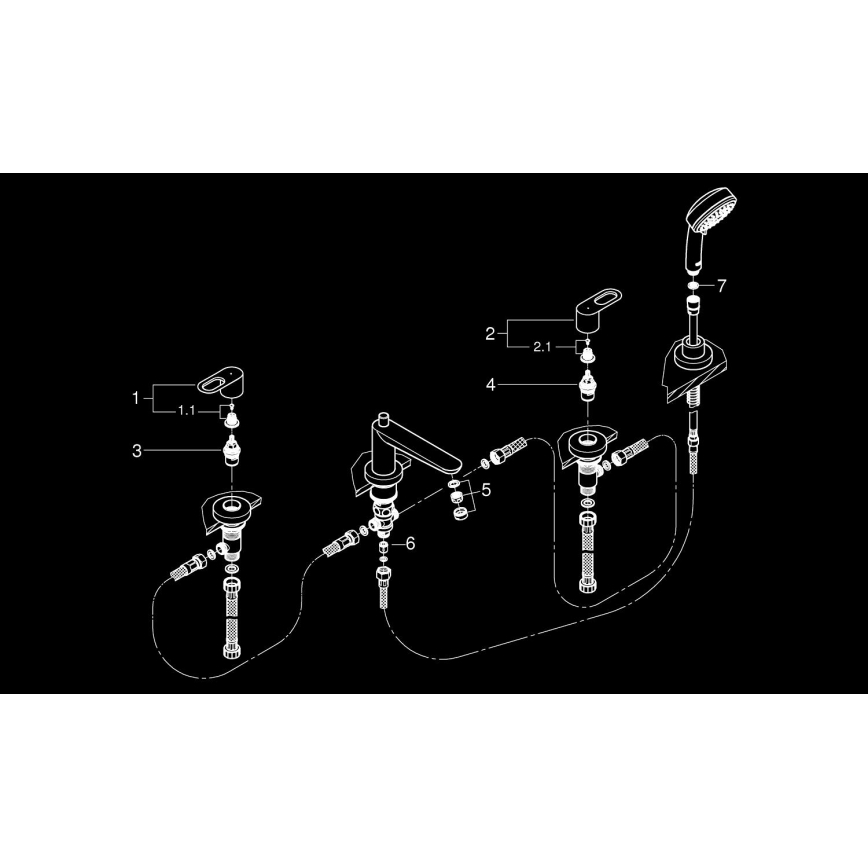 GROHE 2511900A - Grifo de bañera BAULOOP DN 20, cromo brillante