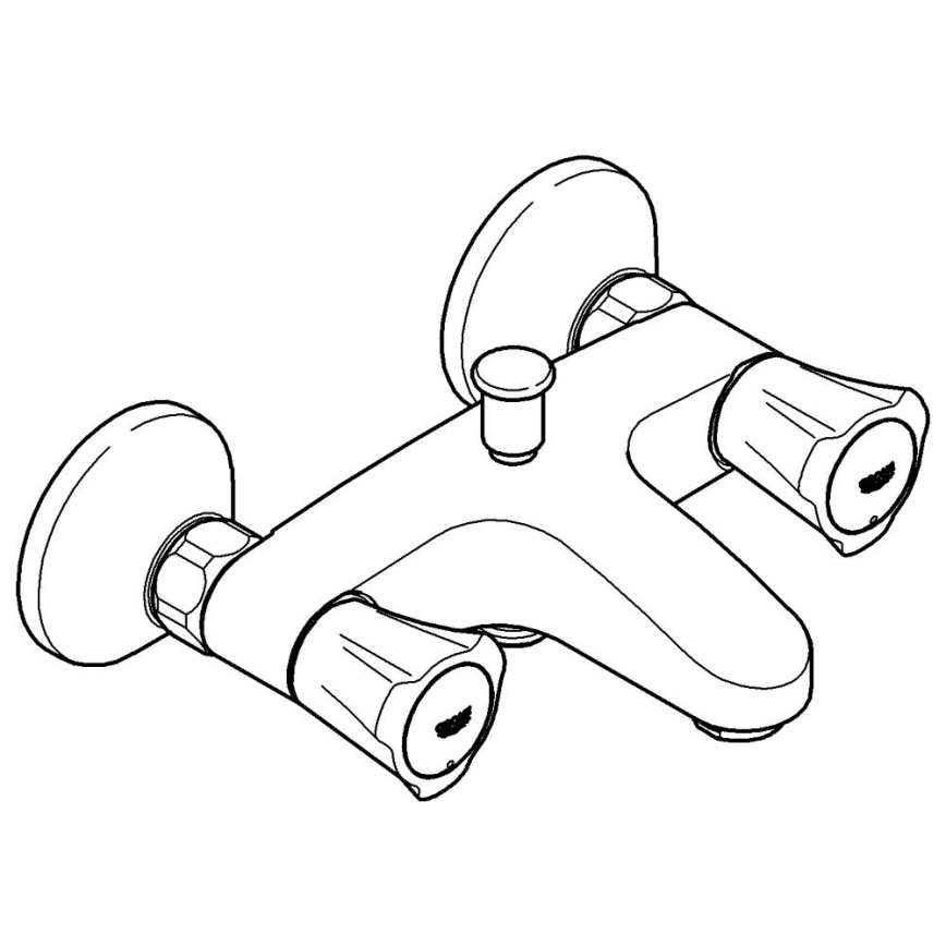 GROHE 25450001 - Mezclador de bañera COSTA L DN 15 cromo brillante