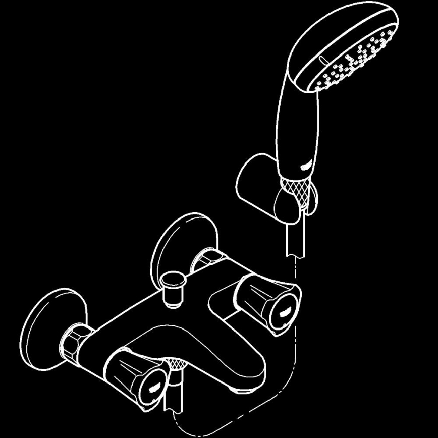 GROHE 2546010A - Grifo de bañera COSTA L DN 15 cromo brillante