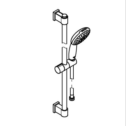 GROHE 26032001 - Conjunto de ducha VITALIO START 110 de 600 mm, cromo brillante