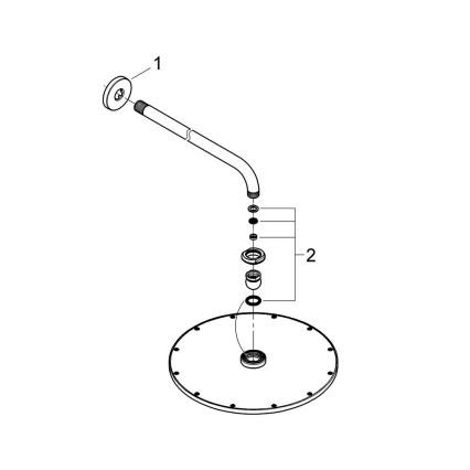 GROHE 26066AL0 - Cabezal de ducha RAINSHOWER COSMOPOLITAN 310 380 mm grafito