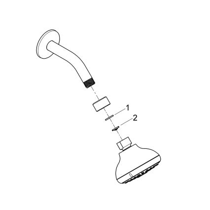 GROHE 26088001 - Rociador de ducha TEMPESTA 100, 100 mm, cromado brillante