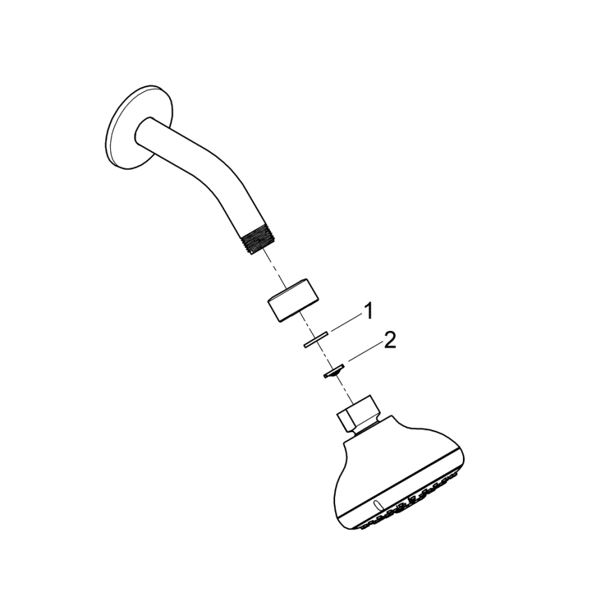 GROHE 26088001 - Rociador de ducha TEMPESTA 100, 100 mm, cromado brillante