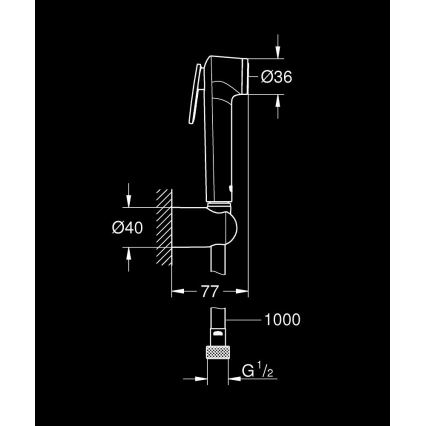 GROHE 26352000 - Ducha de mano TEMPESTA-F TRIGGER SPRAY 30 36 mm cromo brillante