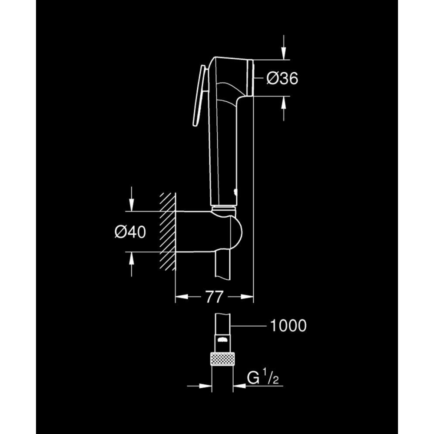 GROHE 26352000 - Ducha de mano TEMPESTA-F TRIGGER SPRAY 30 36 mm cromo brillante
